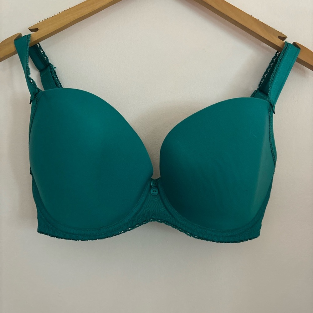 Large Bust Teal Underwire Bra